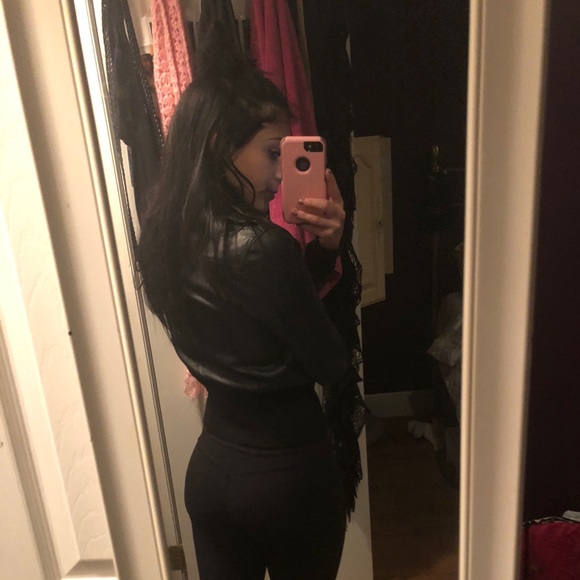 Black faux leather jacket - Picture 4 of 4